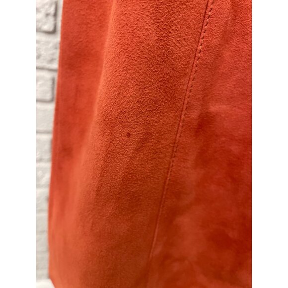 VTG Ode Lamb Suede One Button 2 Piece Skirt Long Sleeve jacket Suit Size S - Picture 13 of 14